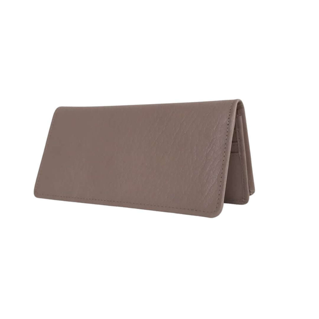 Long Leather Wallet Beige - Bag X