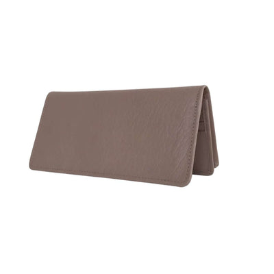Leather Long Wallet Beige