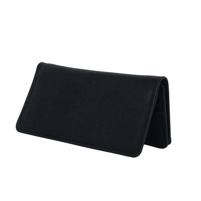 Leather Long Wallet Black