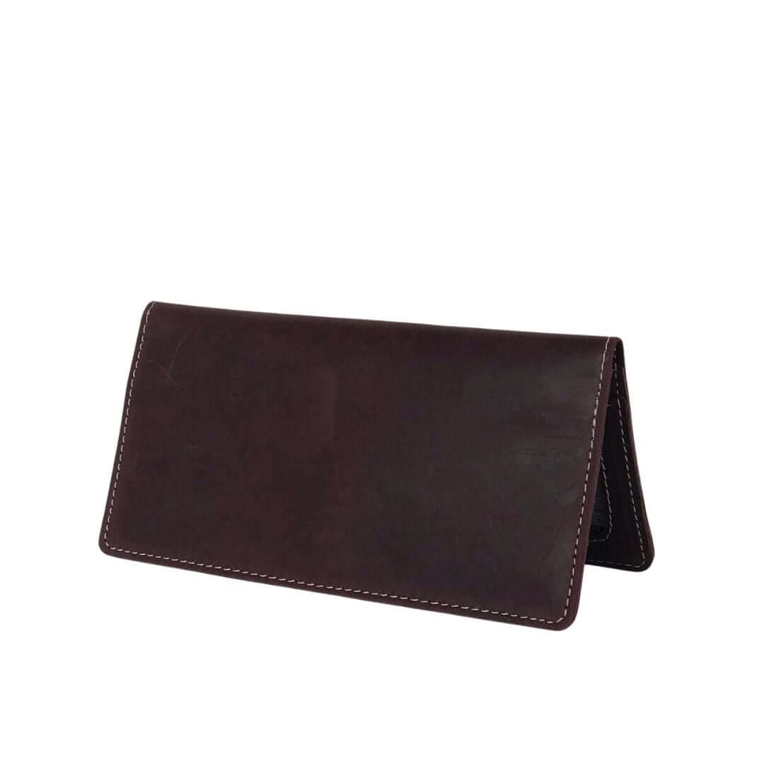 Brown Long Leather Wallet - Bag X