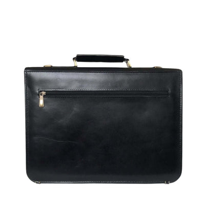 Leather Black Laptop Bag A4