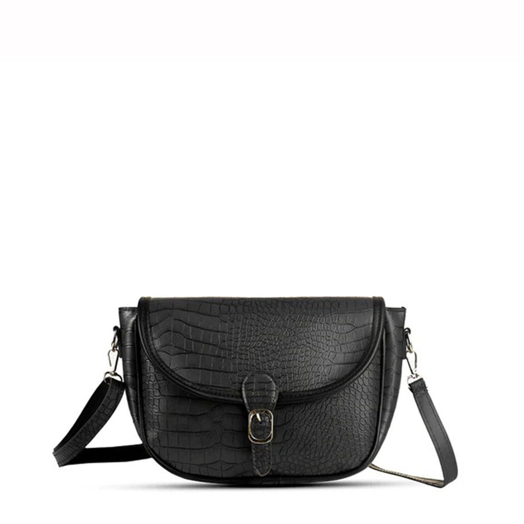 Imperial Crocodile Black women's crossbody bag in black by Bag X