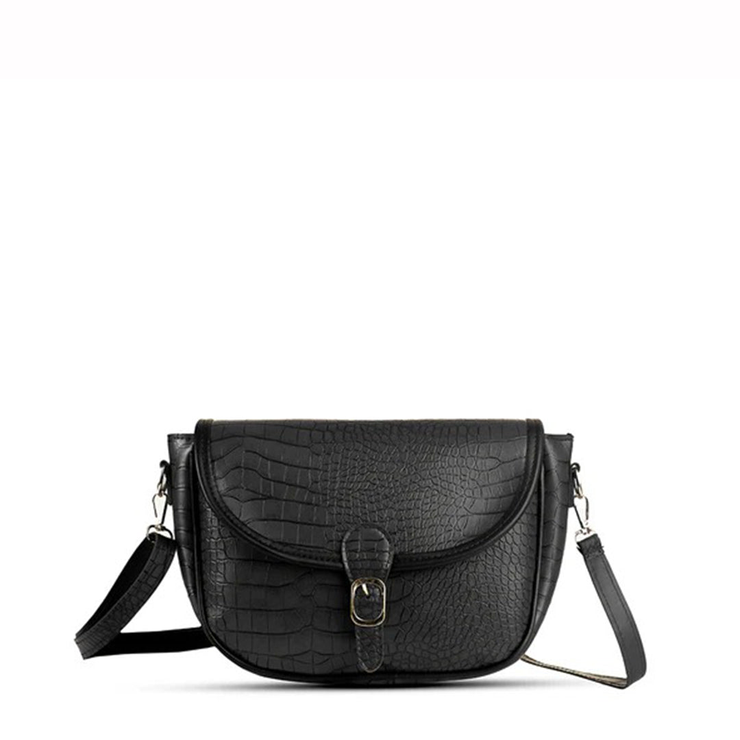 Imperial Crocodile Black women's crossbody bag in black by Bag X