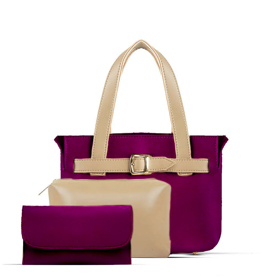 Sage 3 Pcs Maroon - Leftover women's handbag in maroon by Bag X