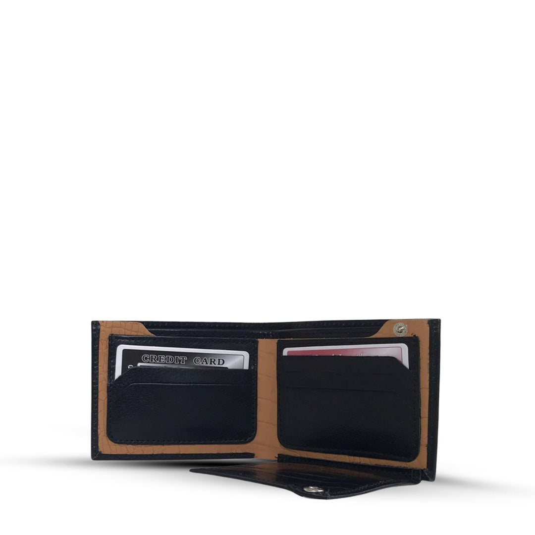 All Leather Wallet Black/ Brown