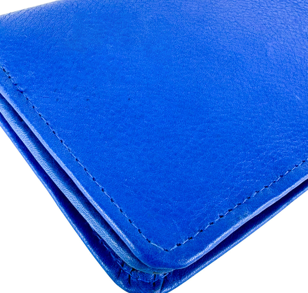 Leather Long Wallet  Navy Blue