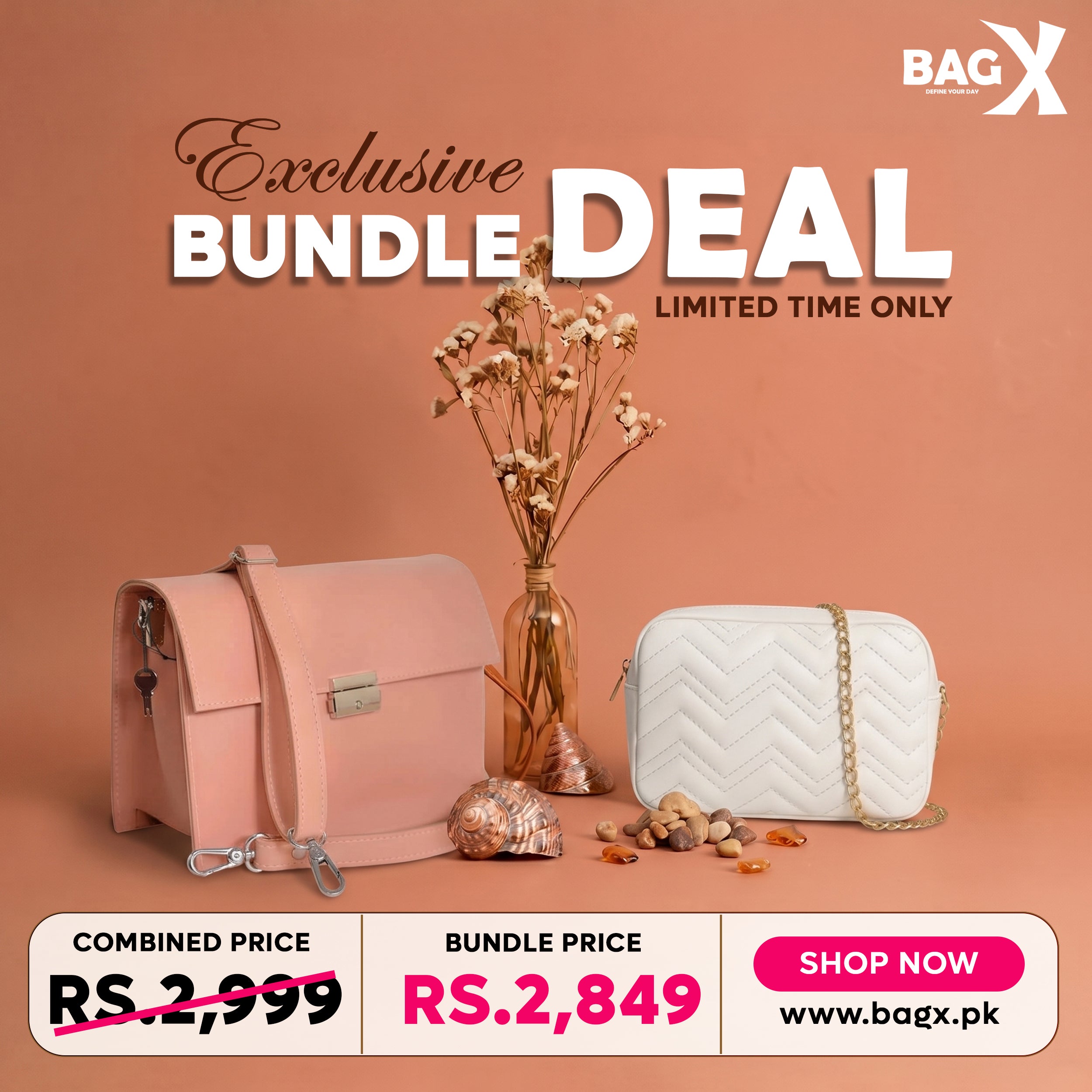 Aura & Charlie Duo women's crossbody bag in classic by Bag X