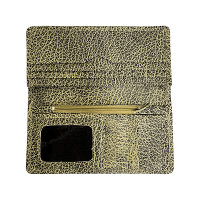 Leather Long Wallet Marble