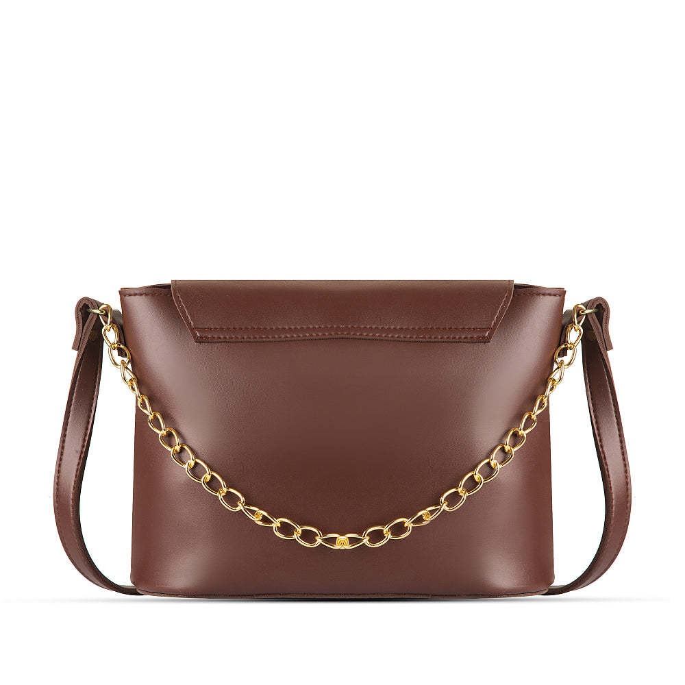 August Brown women's shoulder bag in brown by Bag X