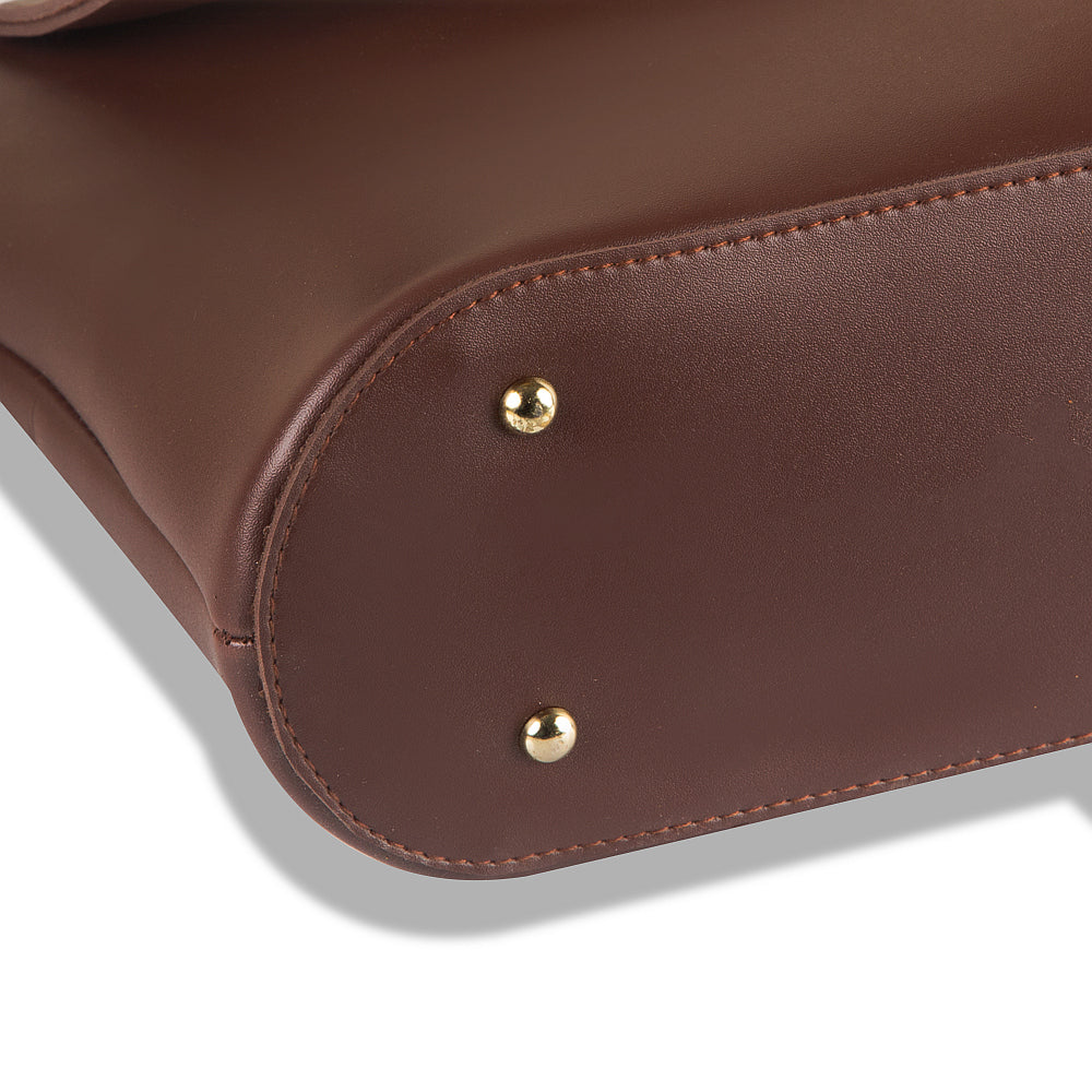 August Brown women's shoulder bag in brown by Bag X