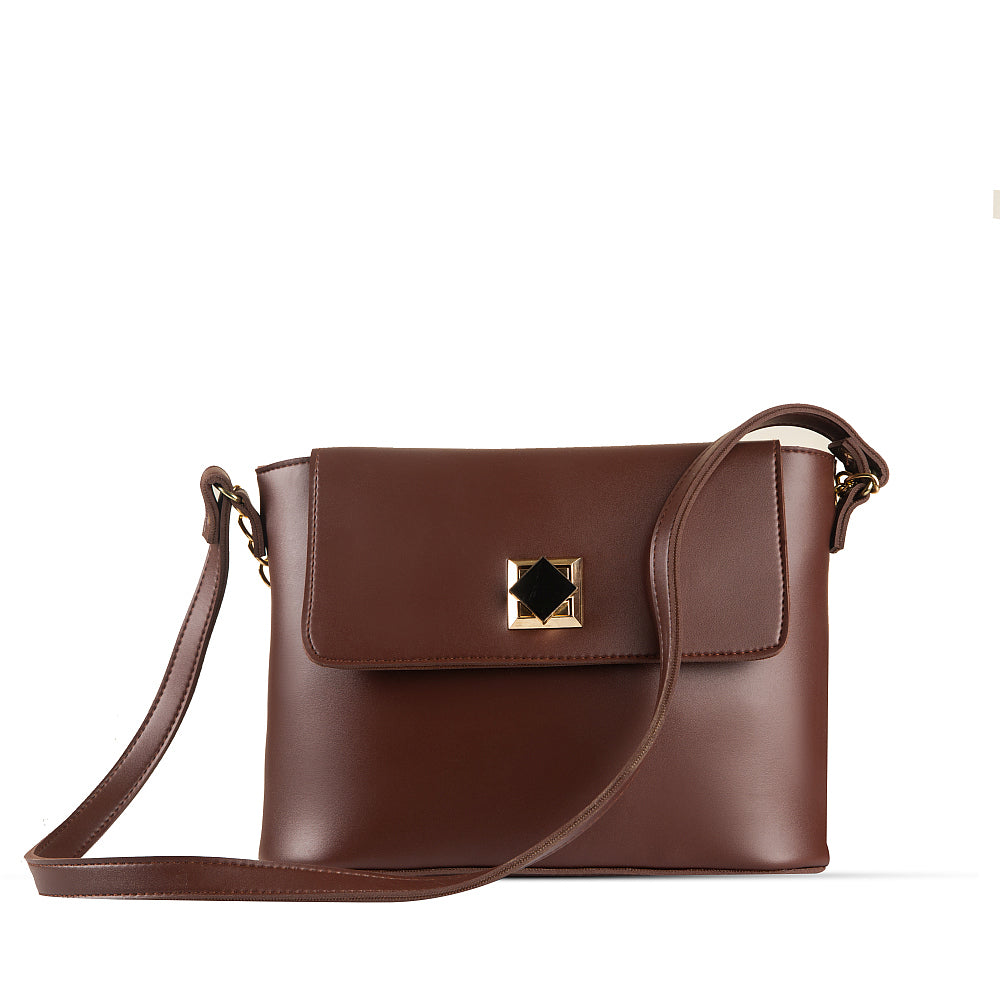 August Brown women's shoulder bag in brown by Bag X