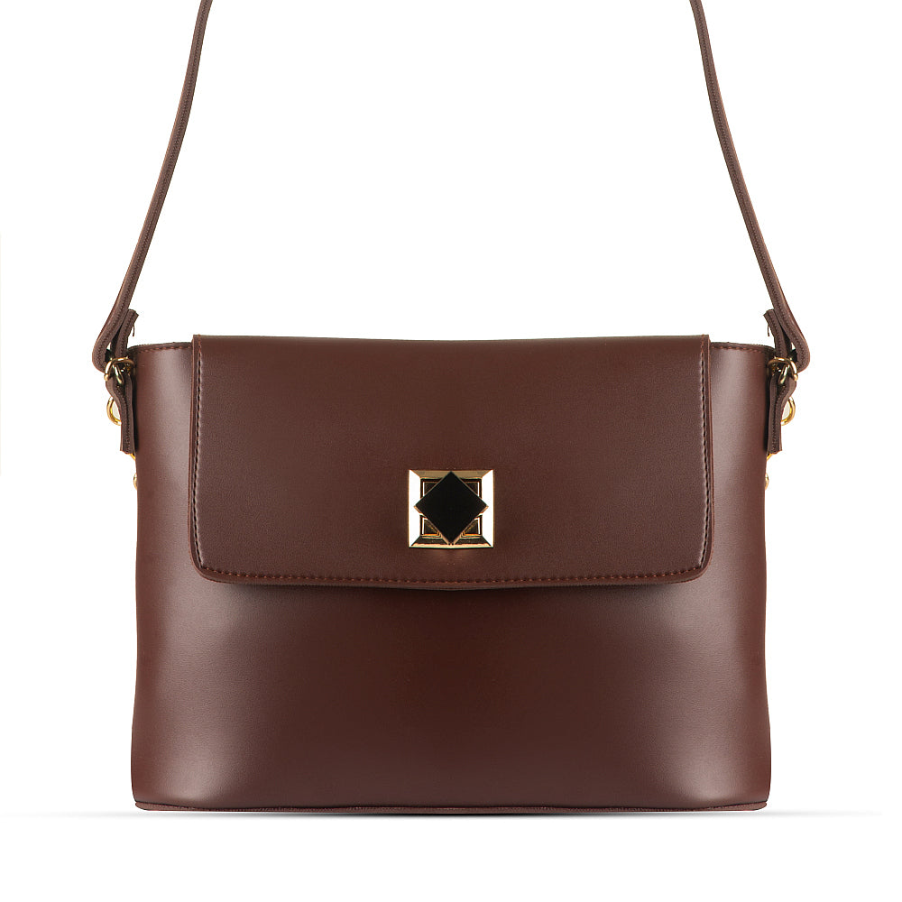 August Brown women's shoulder bag in brown by Bag X