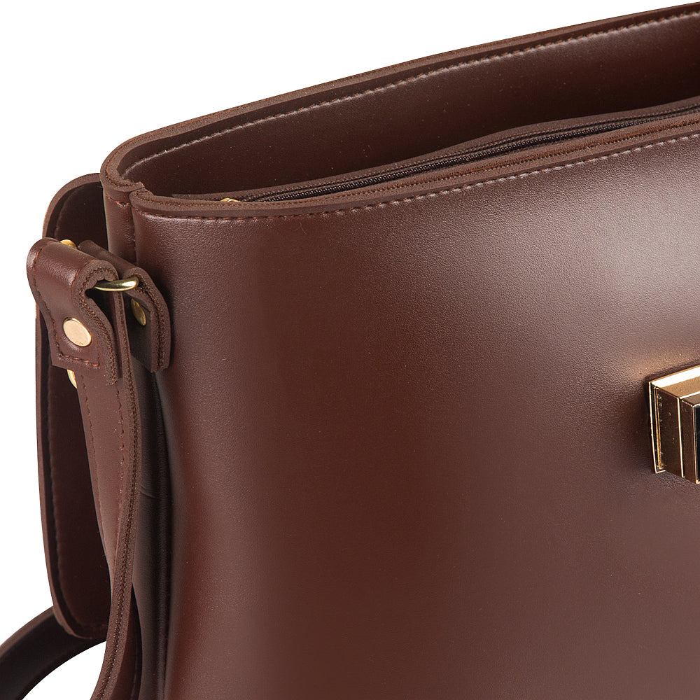 August Brown women's shoulder bag in brown by Bag X
