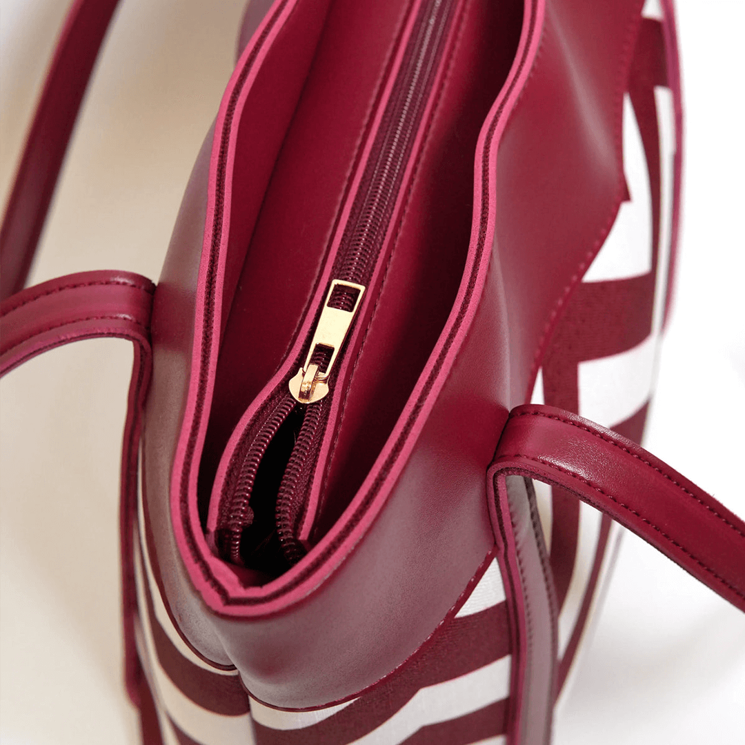 Canberra Maroon - Leftover women's handbag in maroon by Bag X