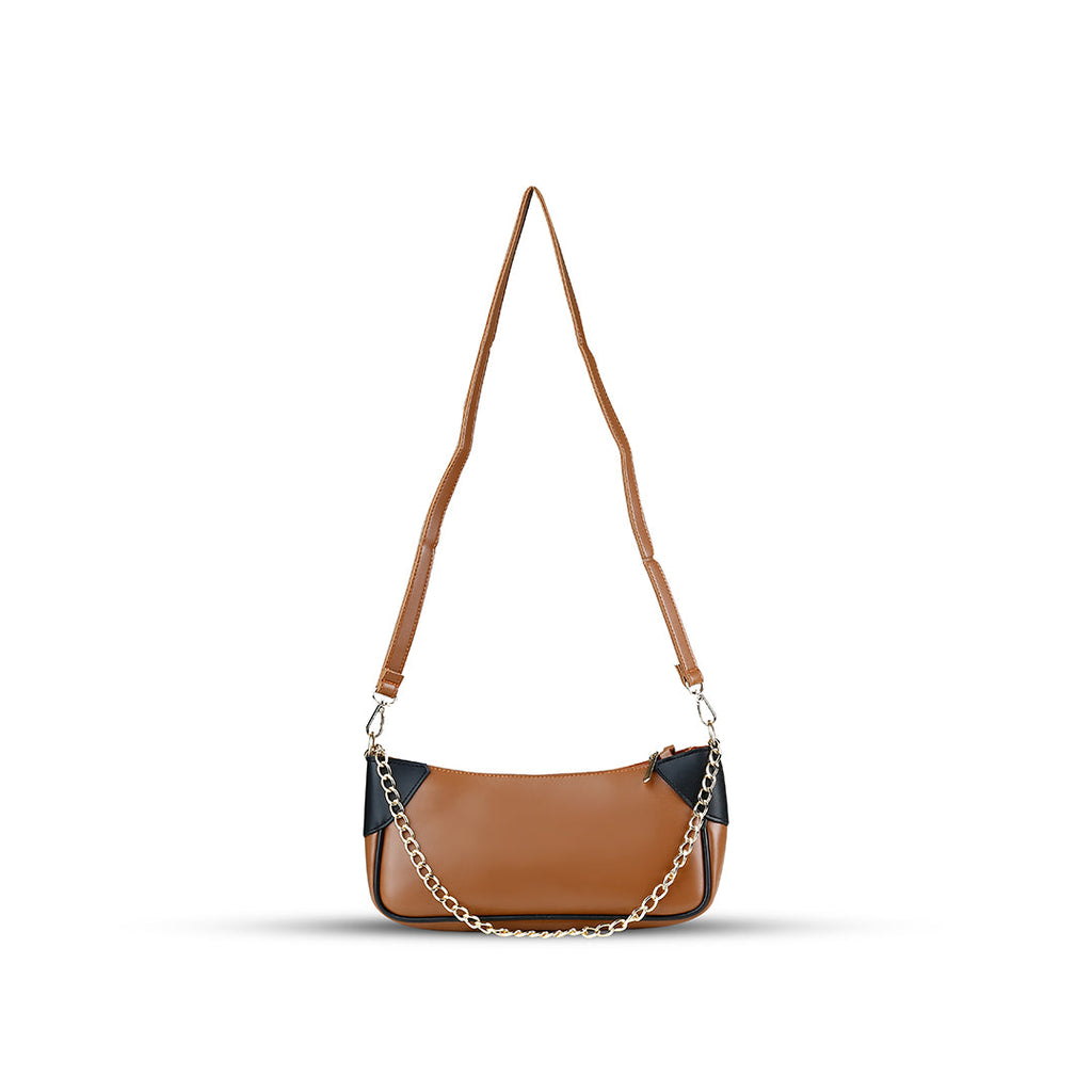 Lumi Brown women's shoulder bag in brown by Bag X