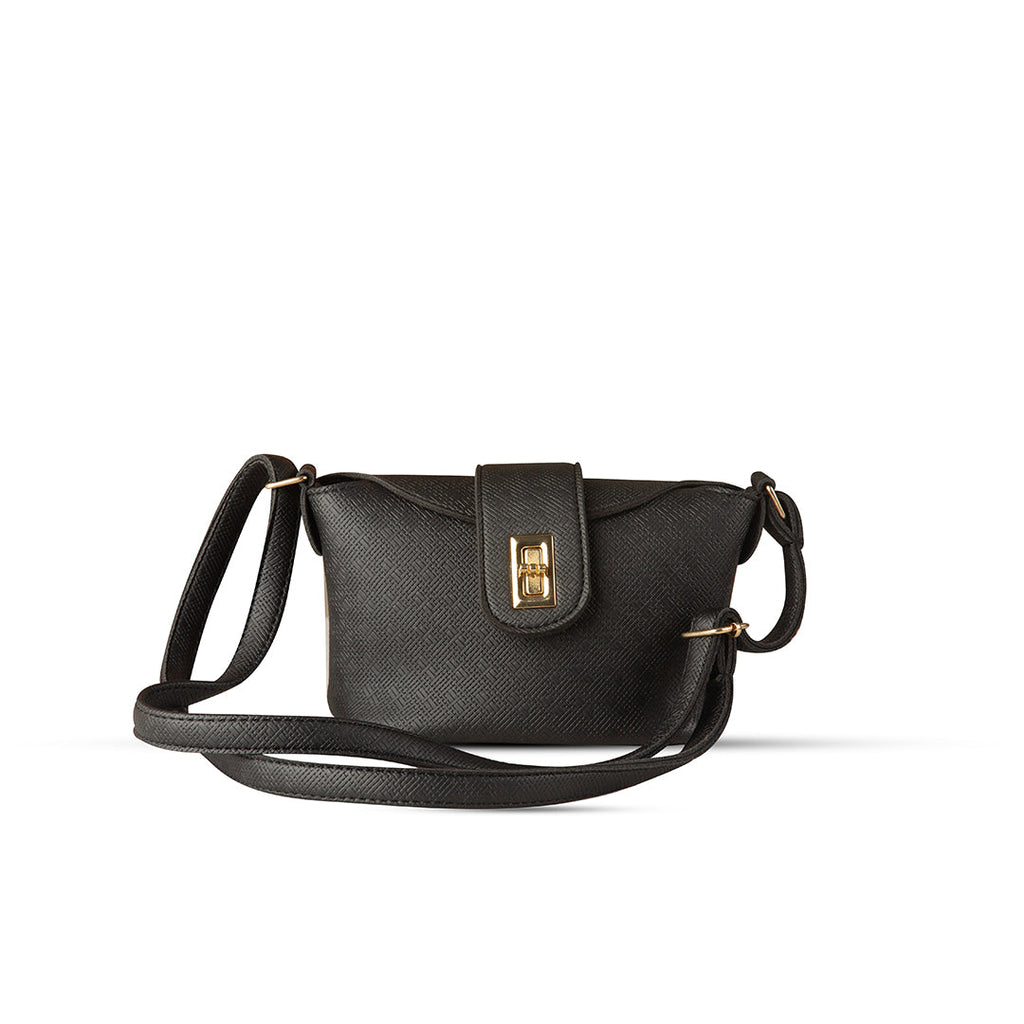 Bolt Black women's crossbody bag in black by Bag X