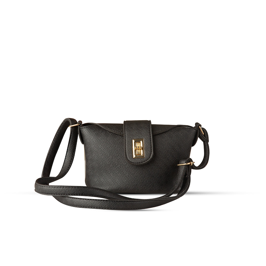 Bolt Black women's crossbody bag in black by Bag X
