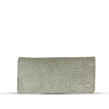 Leather Long Wallet Grey women's wallet & clutch in grey by Bag X
