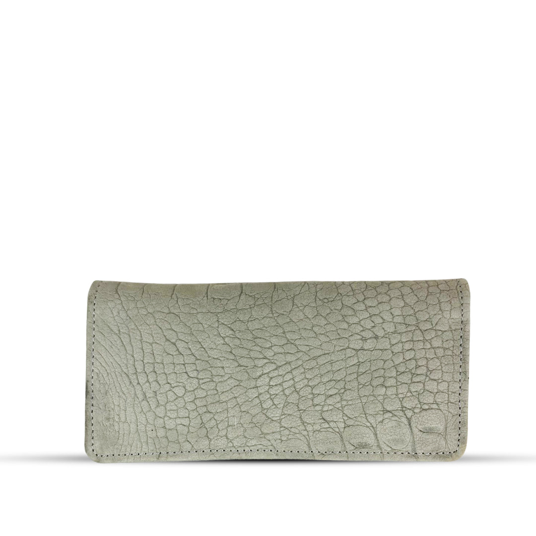 Leather Long Wallet Grey women's wallet & clutch in grey by Bag X