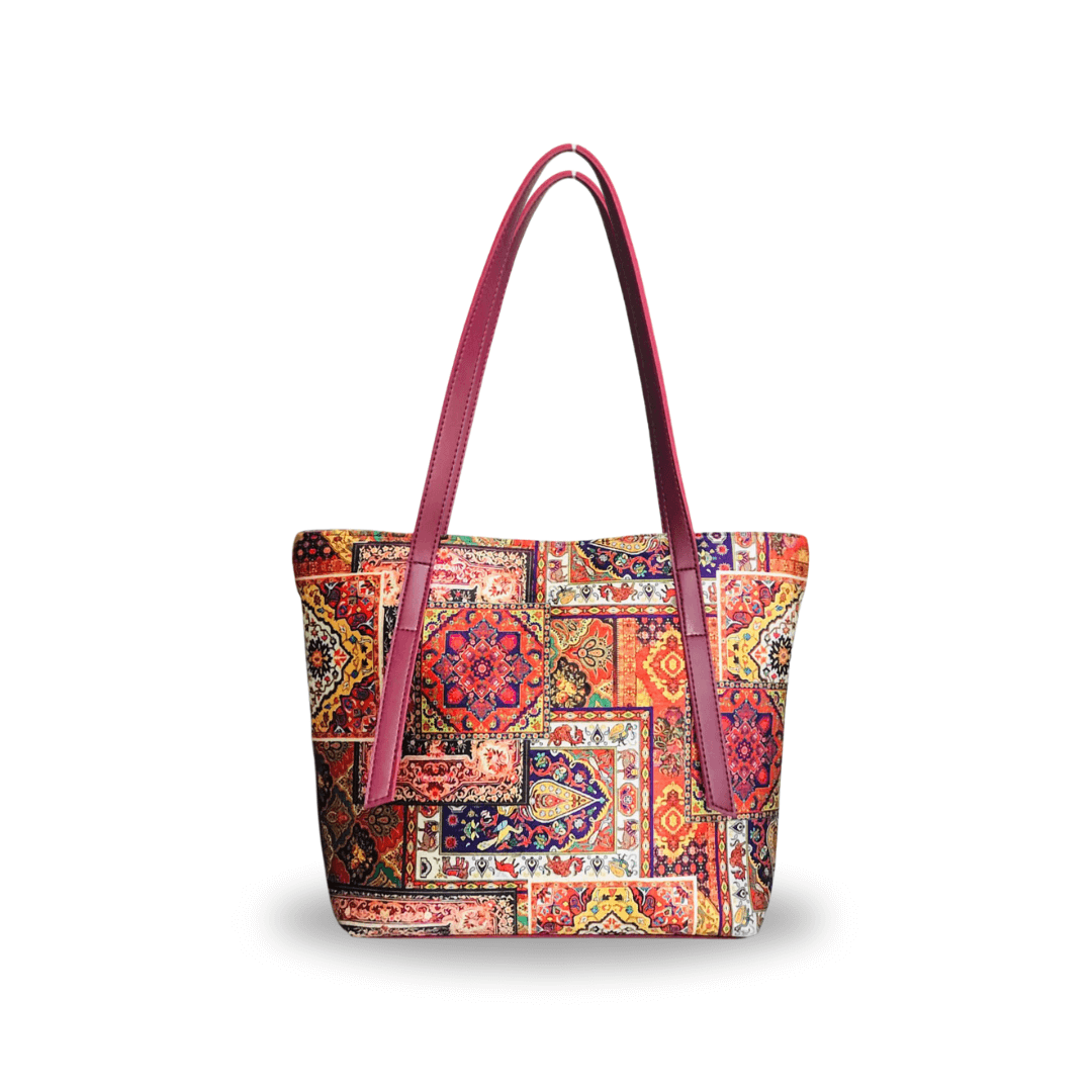 Rhea Tote Maroon - Leftover women's tote bag in maroon by Bag X