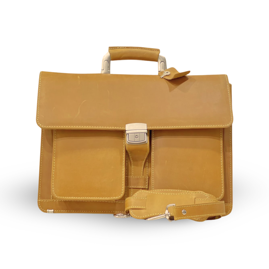 Executive Pull Up Leather Laptop Bag