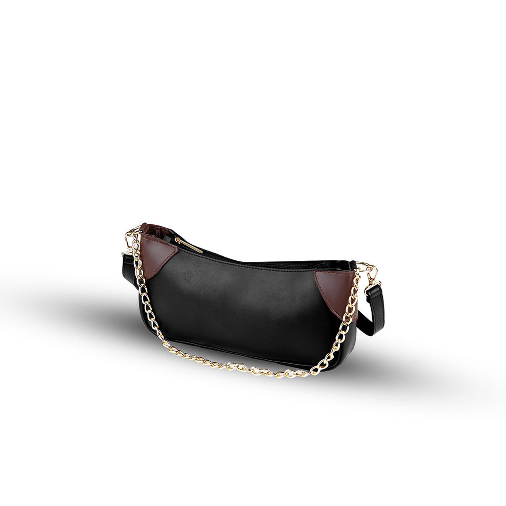 Lumi Black women's shoulder bag in black by Bag X