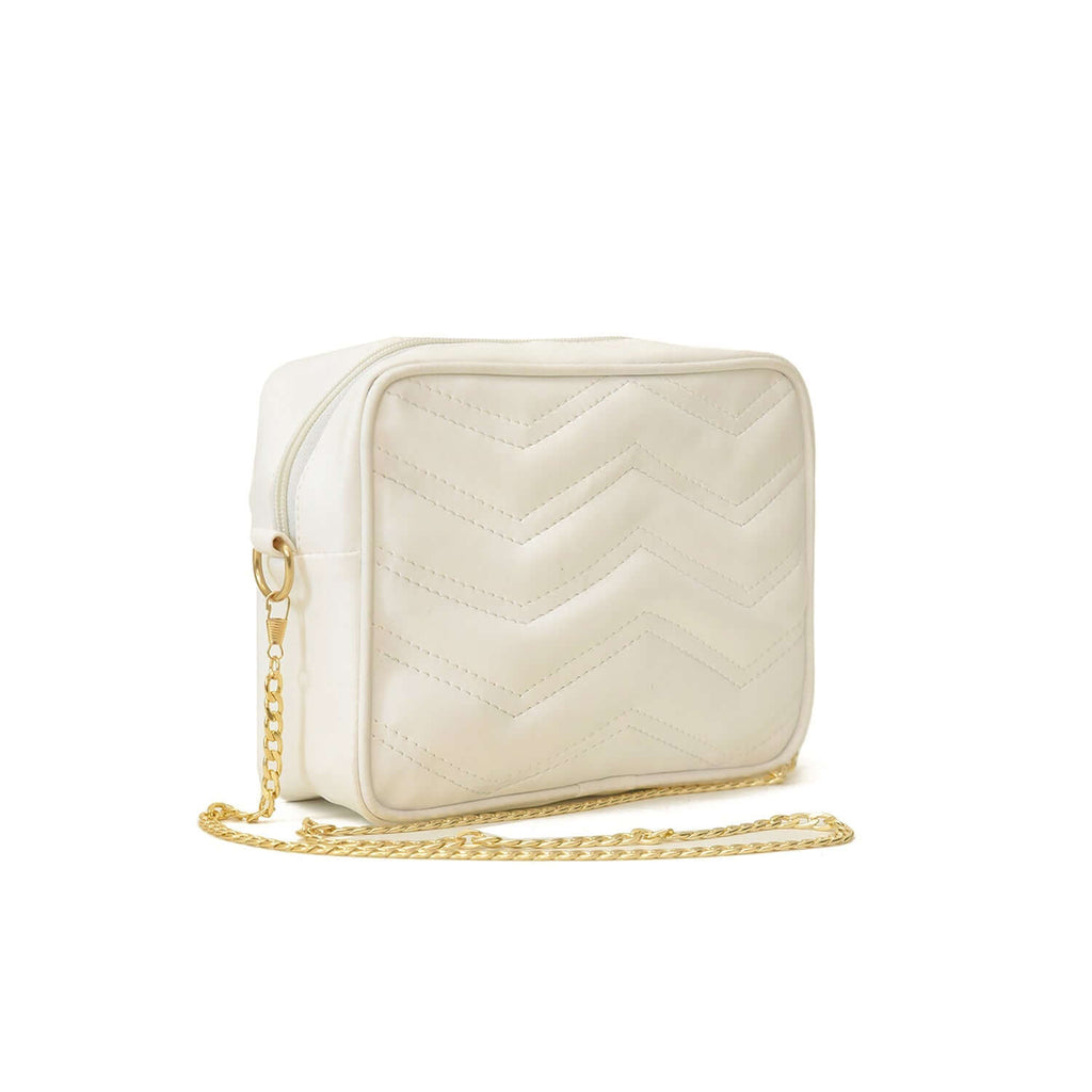 Aura White women's crossbody bag in white by Bag X