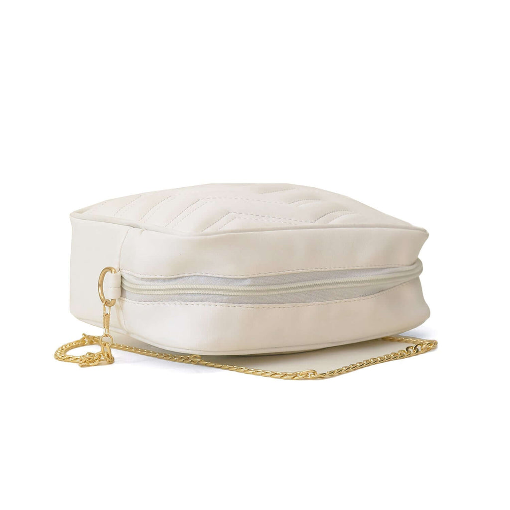 Aura White women's crossbody bag in white by Bag X