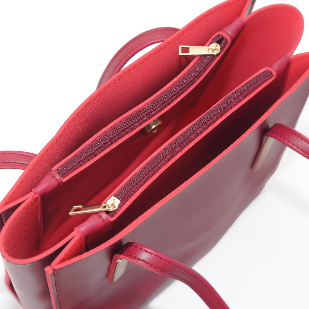 Canva Maroon women's tote bag in maroon by Bag X