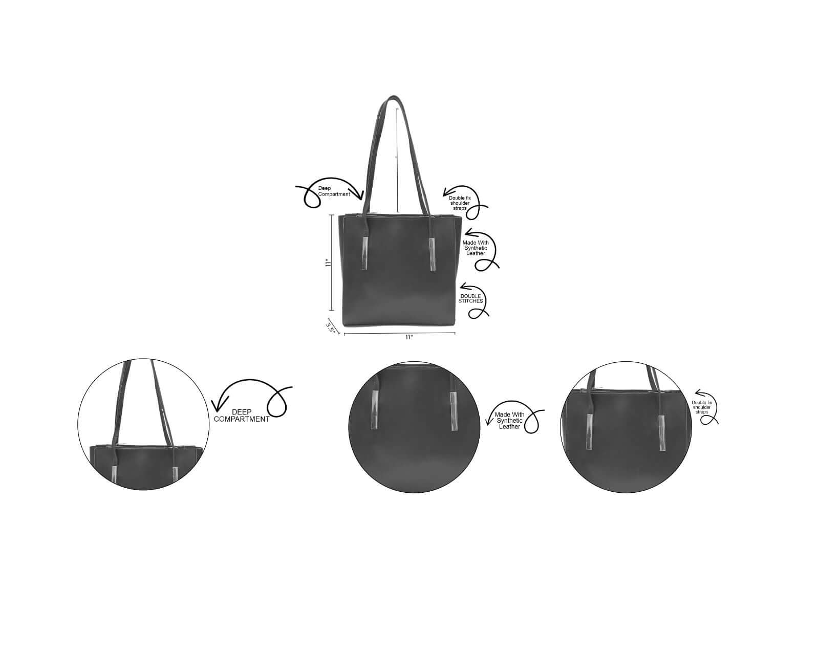 Canva Maroon women's tote bag in maroon by Bag X