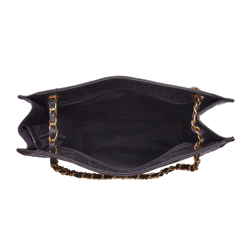 Long Crocodile Black women's tote bag in black by Bag X