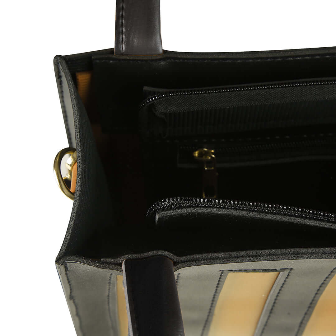 Drew Black / Brown women's shoulder bag in black by Bag X