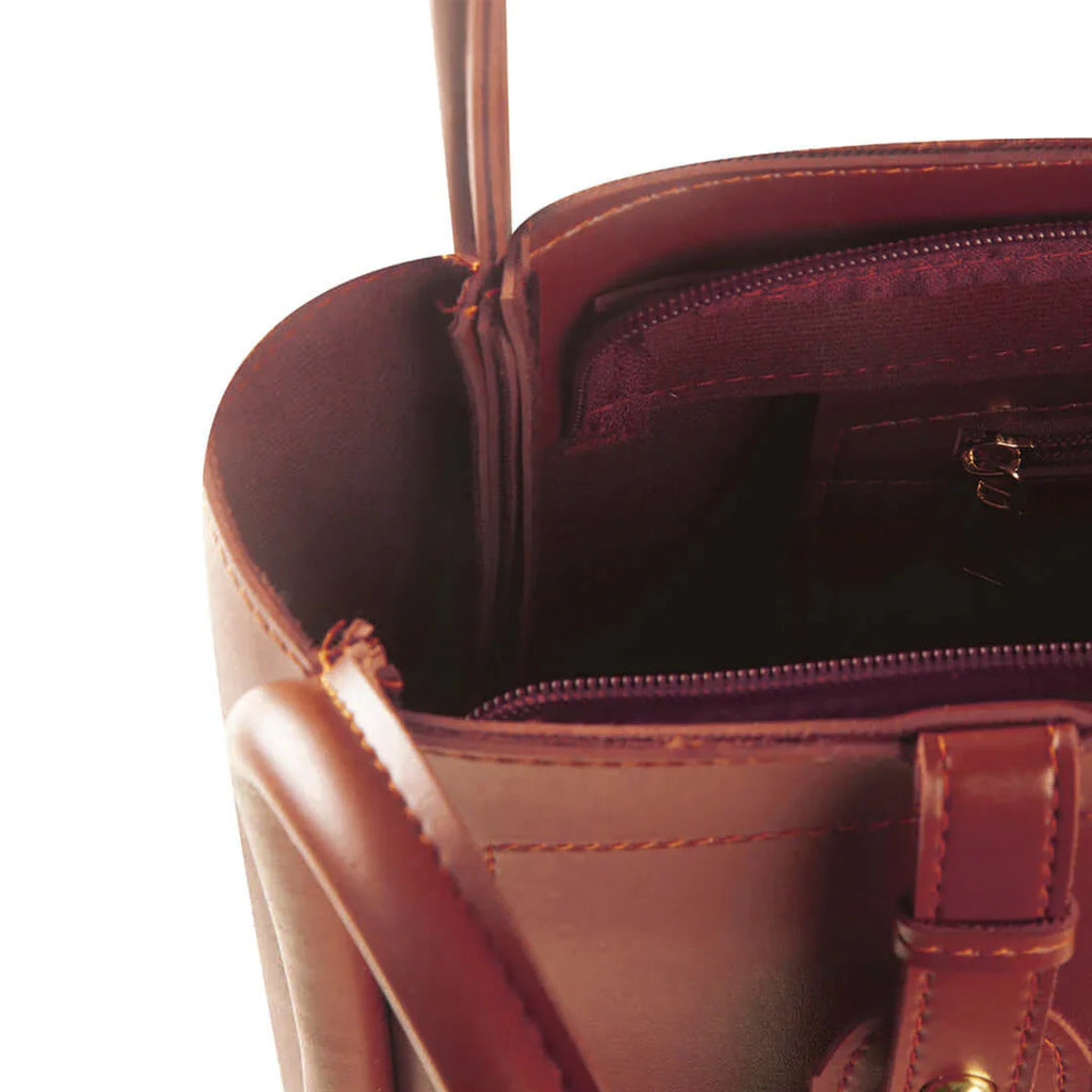 Ginger Maroon women's shoulder bag in maroon by Bag X