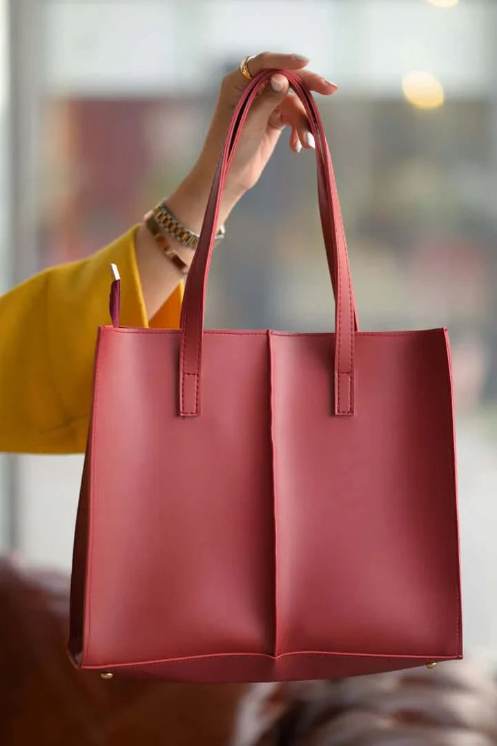 Everyday Maroon women's tote bag in maroon by Bag X
