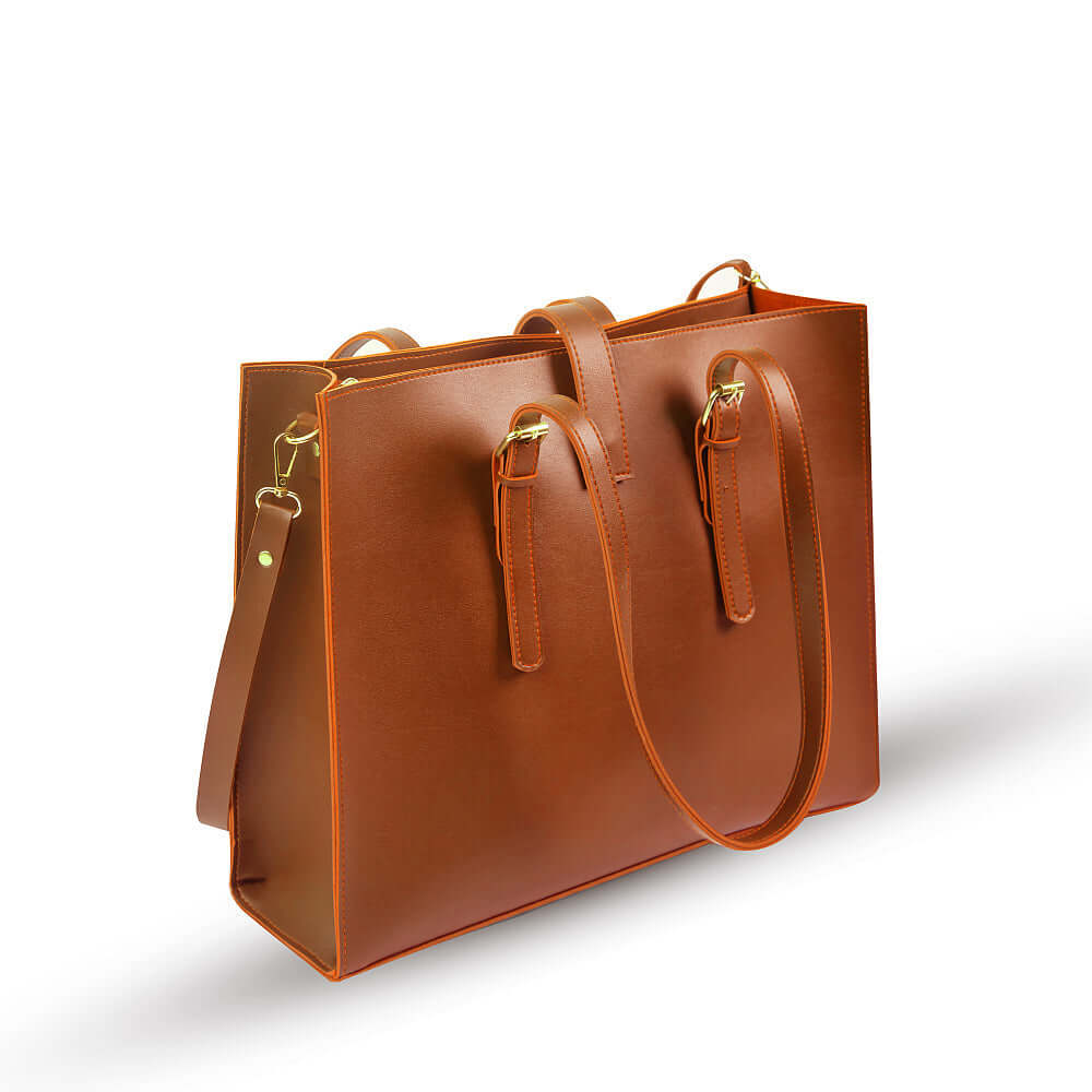 Blossom 3 Pcs Brown women's tote bag in brown by Bag X