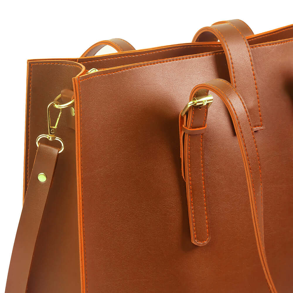 Blossom 3 Pcs Brown women's tote bag in brown by Bag X