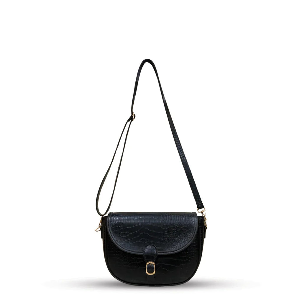 Imperial Crocodile Black women's crossbody bag in black by Bag X