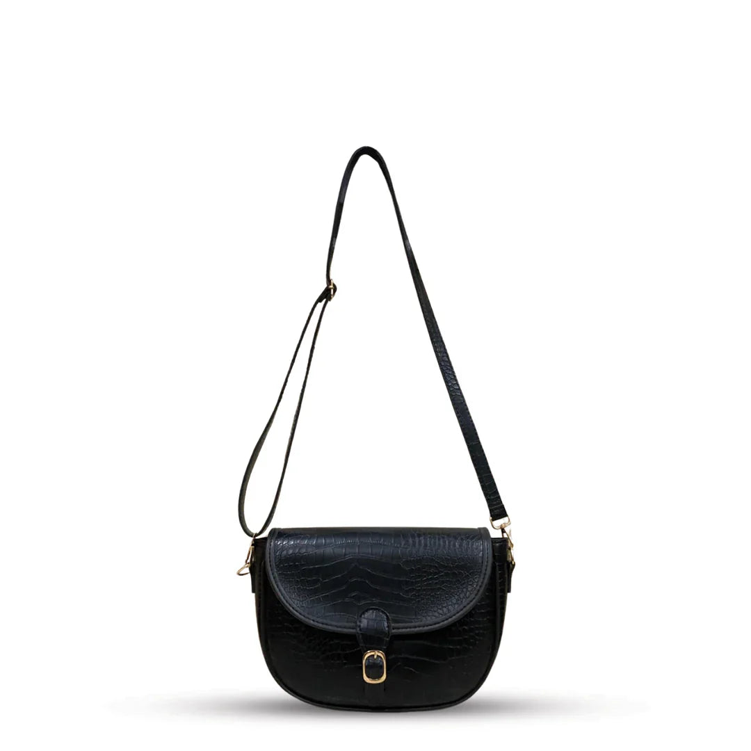 Imperial Crocodile Black women's crossbody bag in black by Bag X