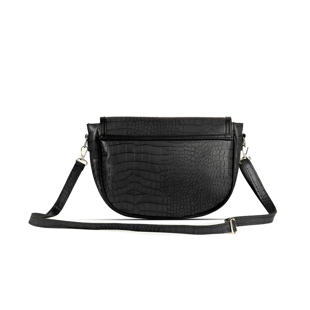Imperial Crocodile Black women's crossbody bag in black by Bag X