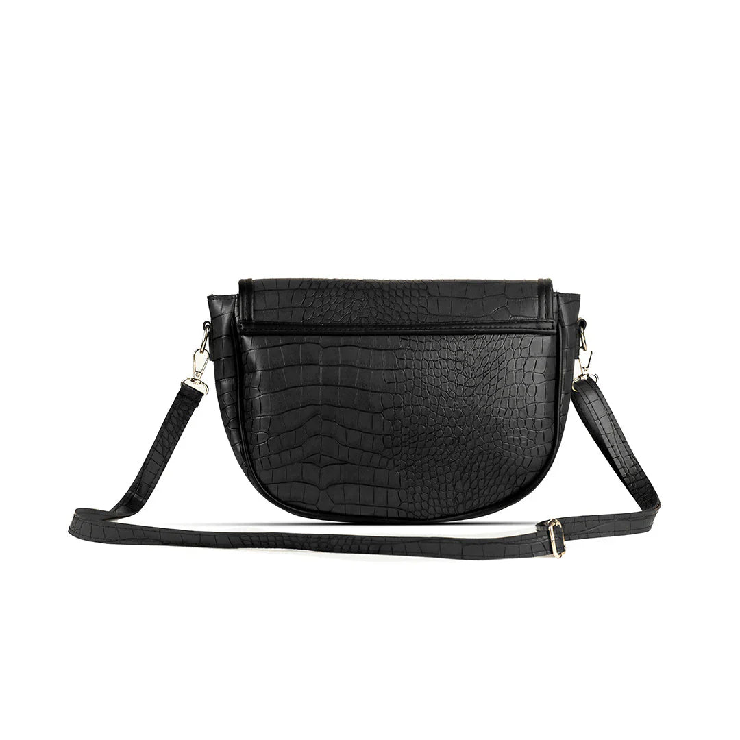 Imperial Crocodile Black women's crossbody bag in black by Bag X