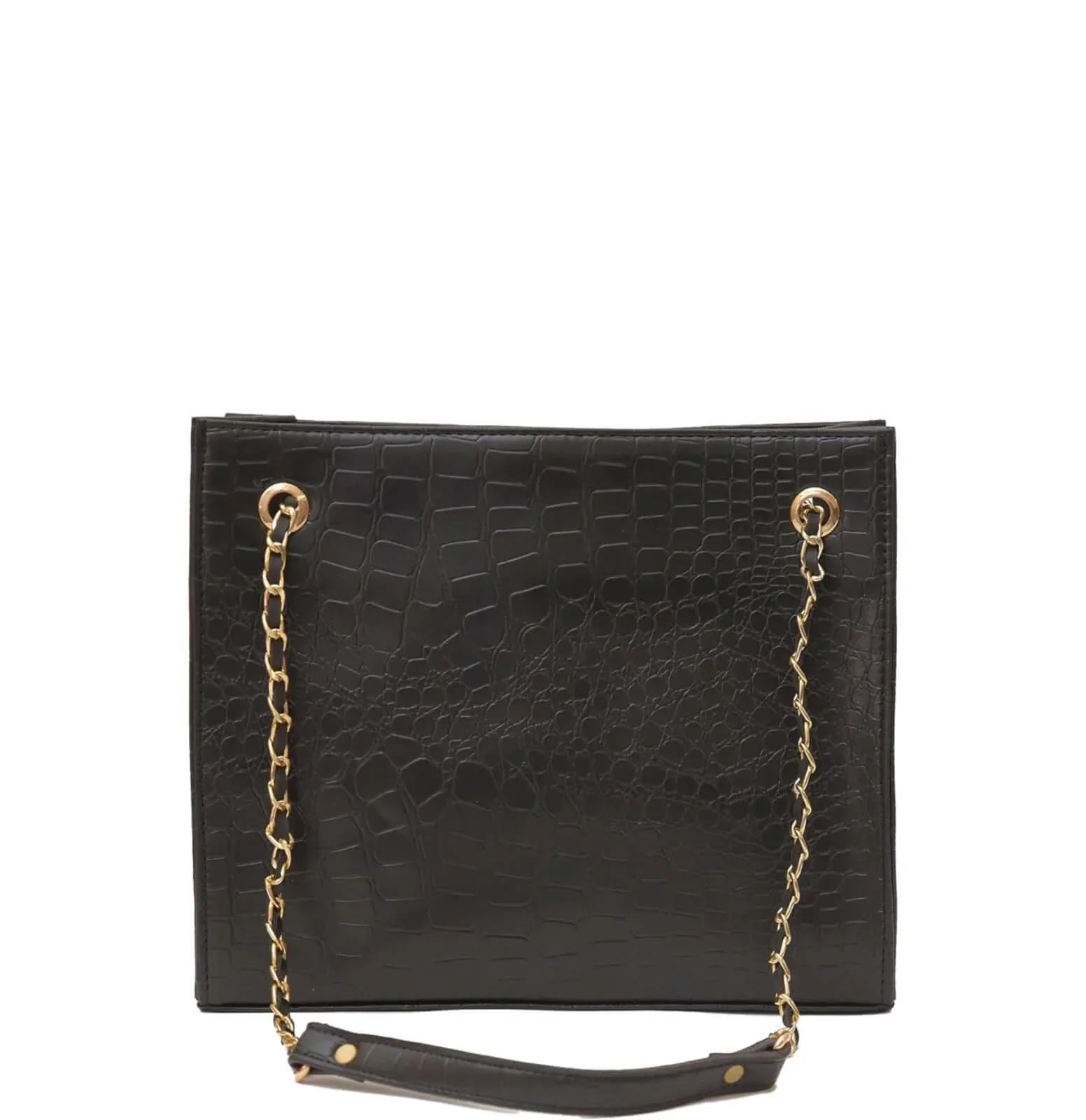 Crocodile Tote Black women's tote bag in black by Bag X