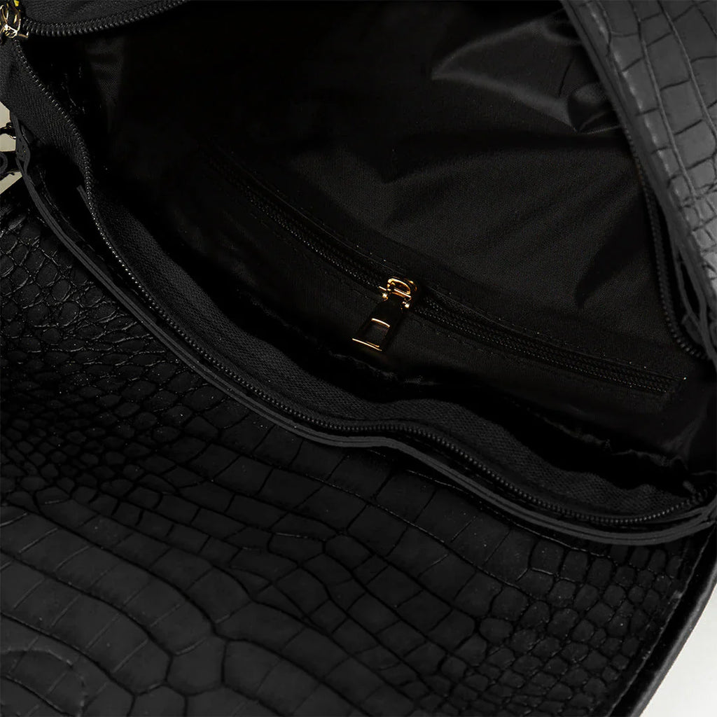 Imperial Crocodile Black women's crossbody bag in black by Bag X