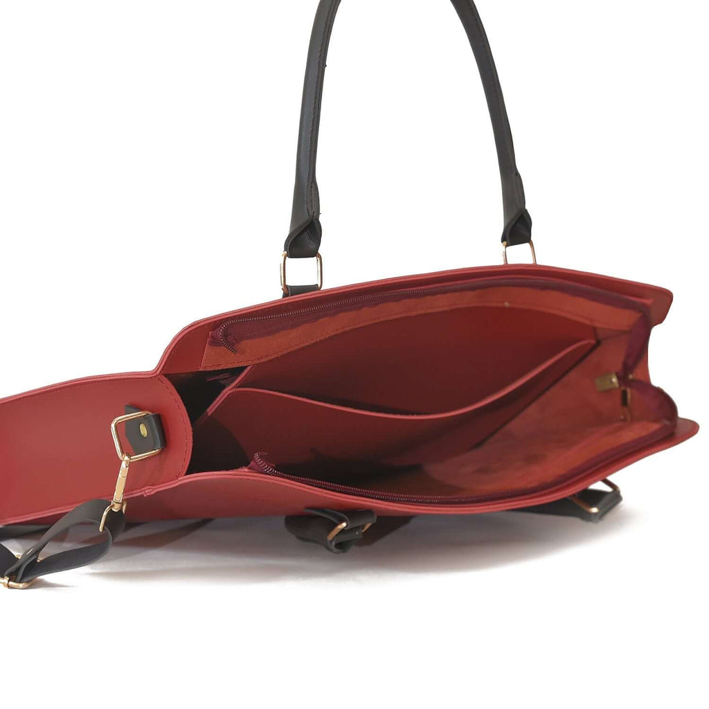 Craze Maroon women's laptop & office bag in maroon by Bag X