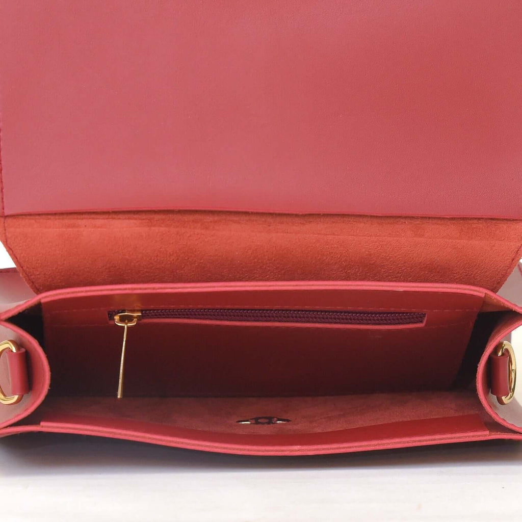 Cross Maroon women's handbag in maroon by Bag X