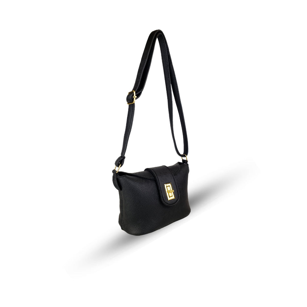 Bolt Black women's crossbody bag in black by Bag X