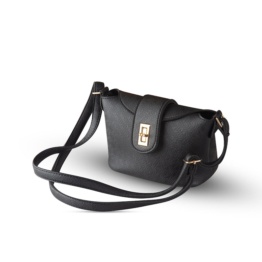 Bolt Black women's crossbody bag in black by Bag X