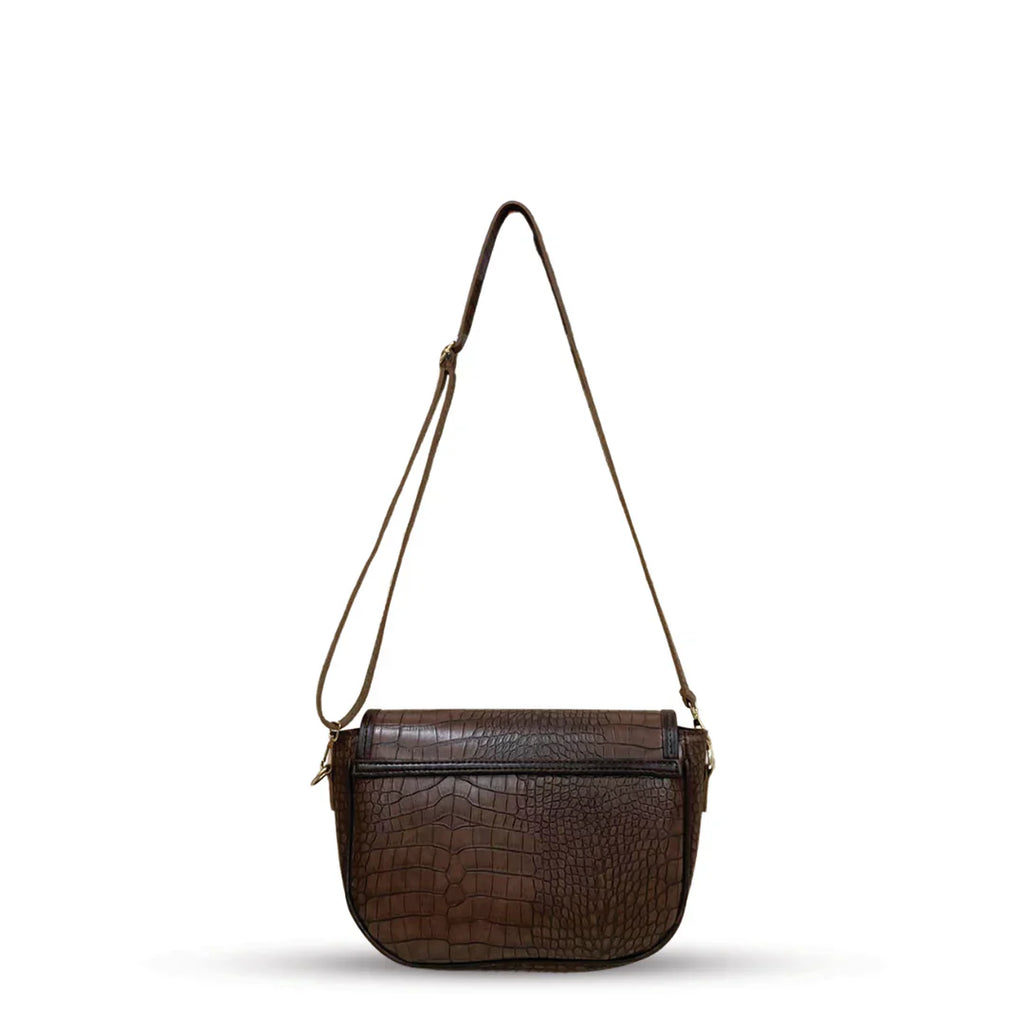 Imperial Crocodile Brown women's crossbody bag in brown by Bag X