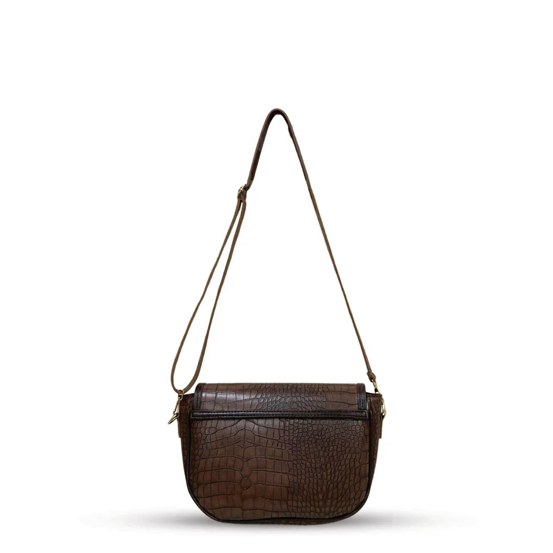 Imperial Crocodile Brown women's crossbody bag in brown by Bag X