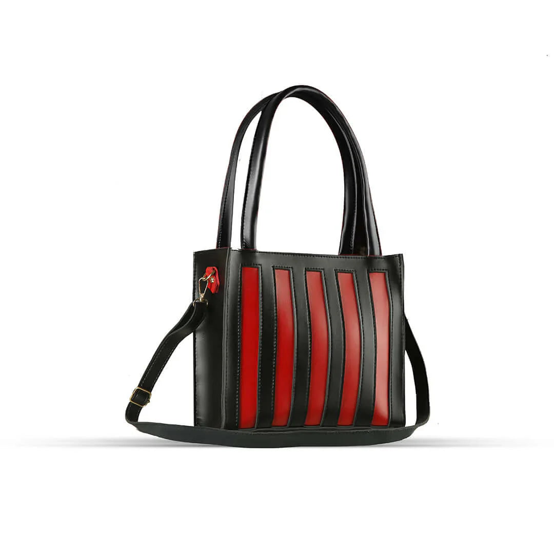 Drew Black / Red women's shoulder bag in black by Bag X
