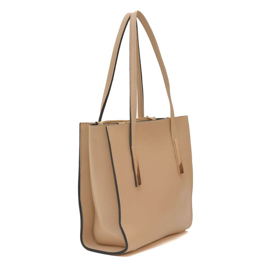 Canva Beige women's tote bag in beige by Bag X